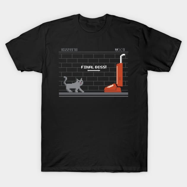 Cat Final Boss T-Shirt by N8I